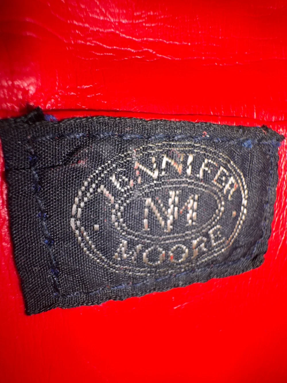 Vintage Jennifer Moore Genuine Snake Red Leather Crossbody Shoulder Purse Bag